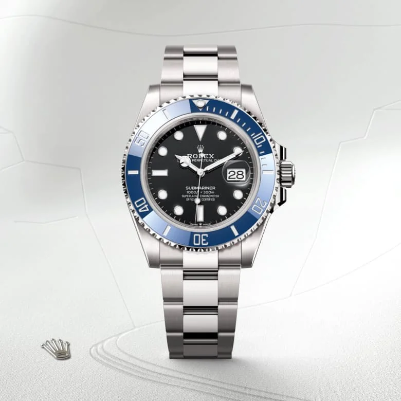 Rolex Submariner in 18 kt white gold, M126619LB-0003 - Schiffman's Jewelers