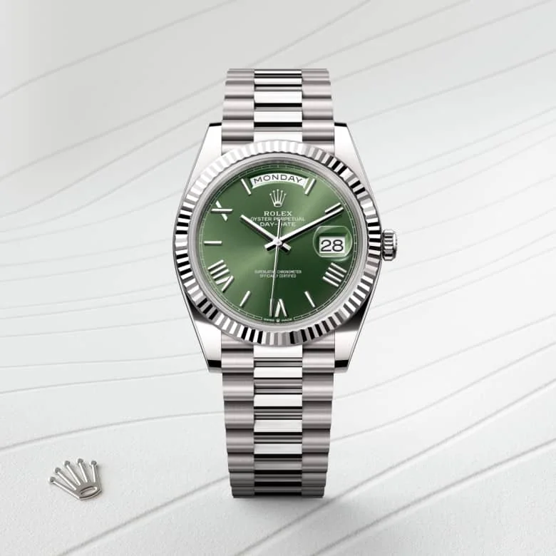 Rolex Day-Date in 18 kt white gold, M228239-0033 - Schiffman's Jewelers