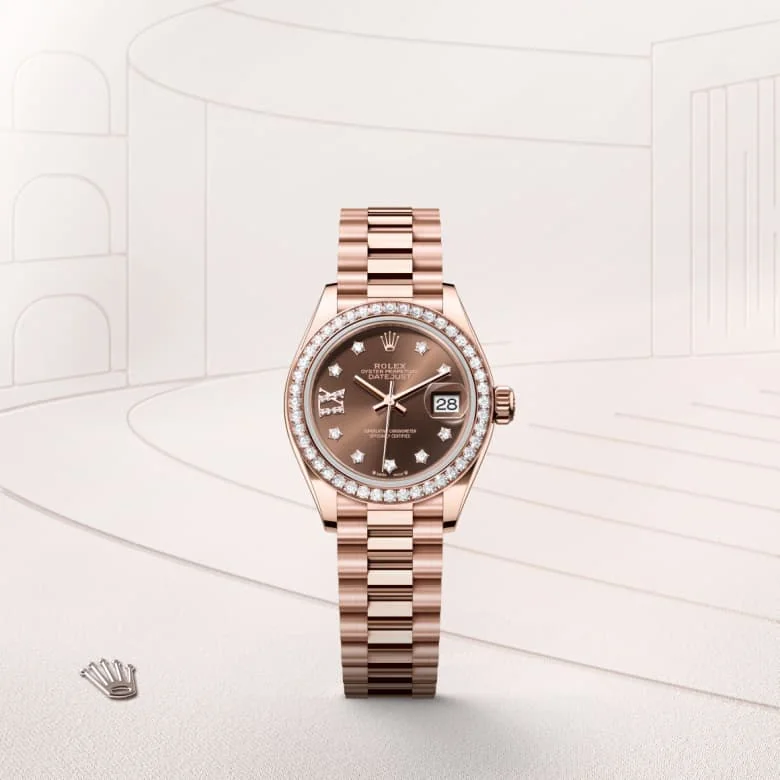 Rolex Lady-Datejust in 18 kt Everose gold, M279135RBR-0001 - Schiffman's Jewelers