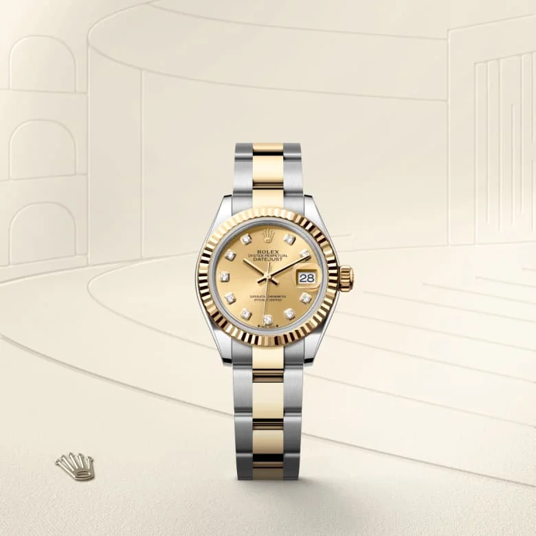 Rolex Lady-Datejust in Yellow Rolesor - combination of Oystersteel and yellow gold, M279173-0012 - Schiffman's Jewelers